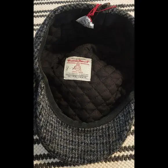 Tilley Endurables Harris Tweed Newsboy Cap Brown Sz S Wool Scotland NWT